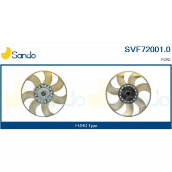 Embrayage, ventilateur de radiateur SANDO SVF72001.0
