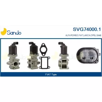 Vanne EGR SANDO SVG74000.1