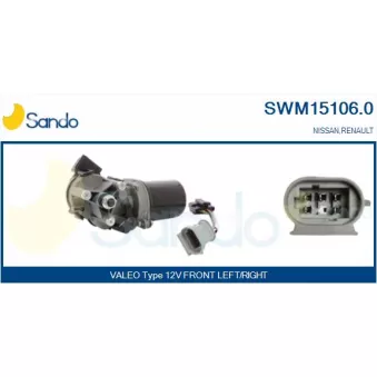 Moteur d'essuie-glace SANDO SWM15106.0