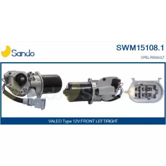 Moteur d'essuie-glace SANDO SWM15108.1