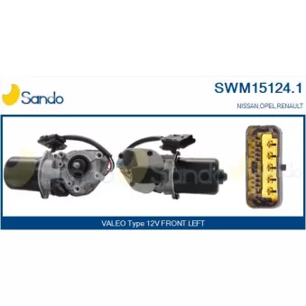 Moteur d'essuie-glace SANDO SWM15124.1