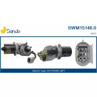 Moteur d'essuie-glace SANDO SWM15146.0