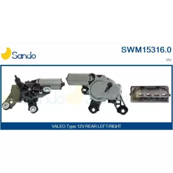 Moteur d'essuie-glace SANDO SWM15316.0