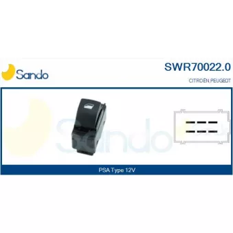 Interrupteur, lève-vitre SANDO SWR70022.0