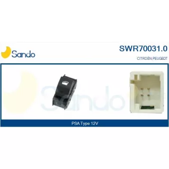 Interrupteur, lève-vitre SANDO SWR70031.0