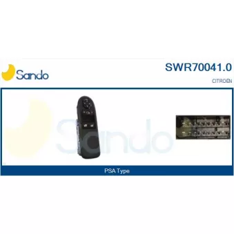 Interrupteur, lève-vitre avant gauche SANDO SWR70041.0