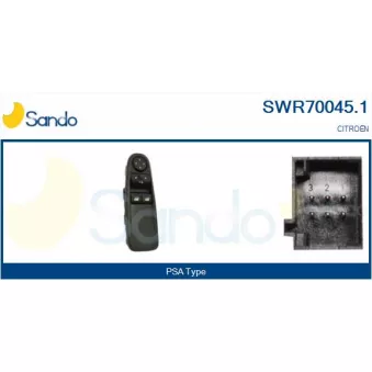Interrupteur, lève-vitre avant gauche SANDO SWR70045.1