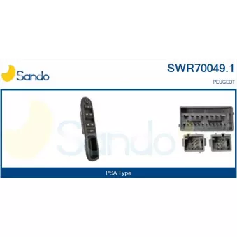 Interrupteur, lève-vitre SANDO SWR70049.1