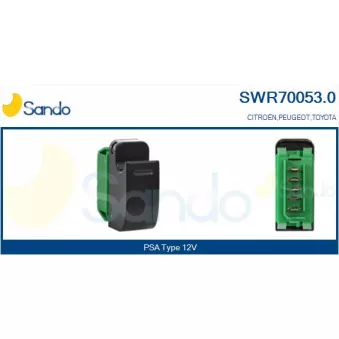 Interrupteur, lève-vitre SANDO SWR70053.0