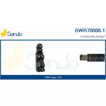 Interrupteur, lève-vitre SANDO SWR70066.1