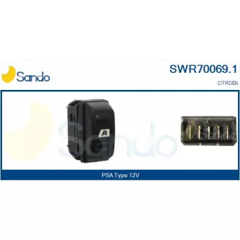 Interrupteur, lève-vitre SANDO SWR70069.1