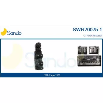 Interrupteur, lève-vitre SANDO SWR70075.1