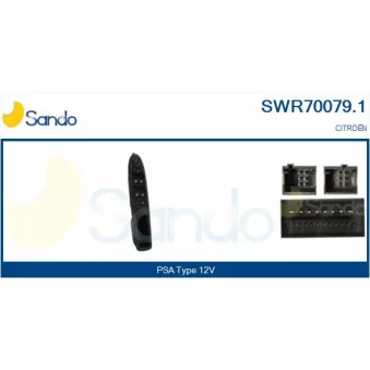 Interrupteur, lève-vitre SANDO SWR70079.1