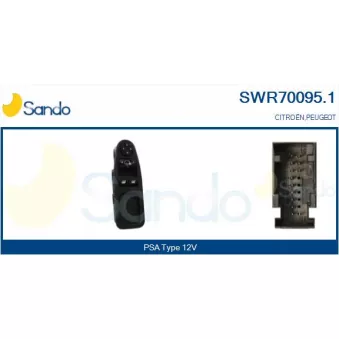 Interrupteur, lève-vitre SANDO SWR70095.1