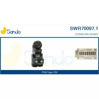 Interrupteur, lève-vitre SANDO SWR70097.1