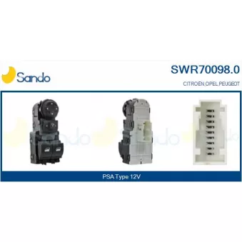 Interrupteur, lève-vitre SANDO SWR70098.0