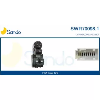 Interrupteur, lève-vitre SANDO SWR70098.1