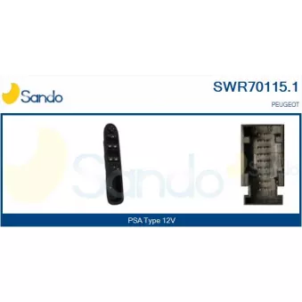 Interrupteur, lève-vitre SANDO SWR70115.1