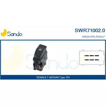 Interrupteur, lève-vitre SANDO SWR71002.0