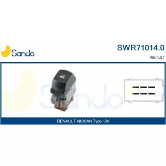 Interrupteur, lève-vitre SANDO SWR71014.0