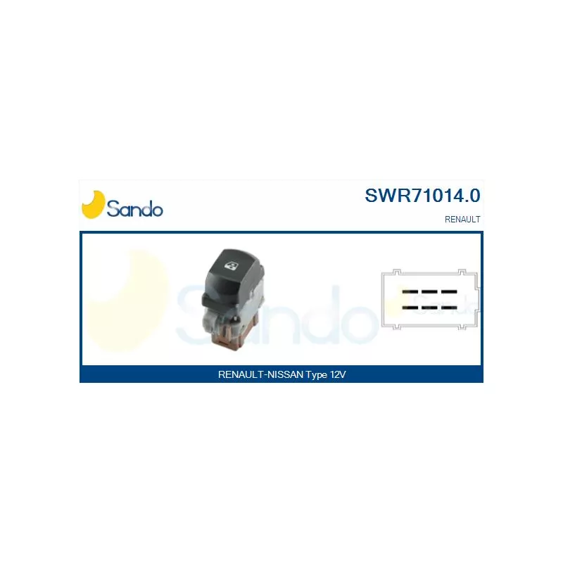 Interrupteur, lève-vitre SANDO SWR71014.0