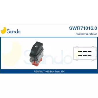 Interrupteur, lève-vitre SANDO SWR71016.0