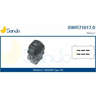 Interrupteur, lève-vitre SANDO SWR71017.0