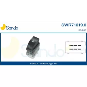 Interrupteur, lève-vitre SANDO SWR71019.0