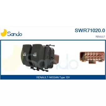 Interrupteur, lève-vitre SANDO SWR71020.0