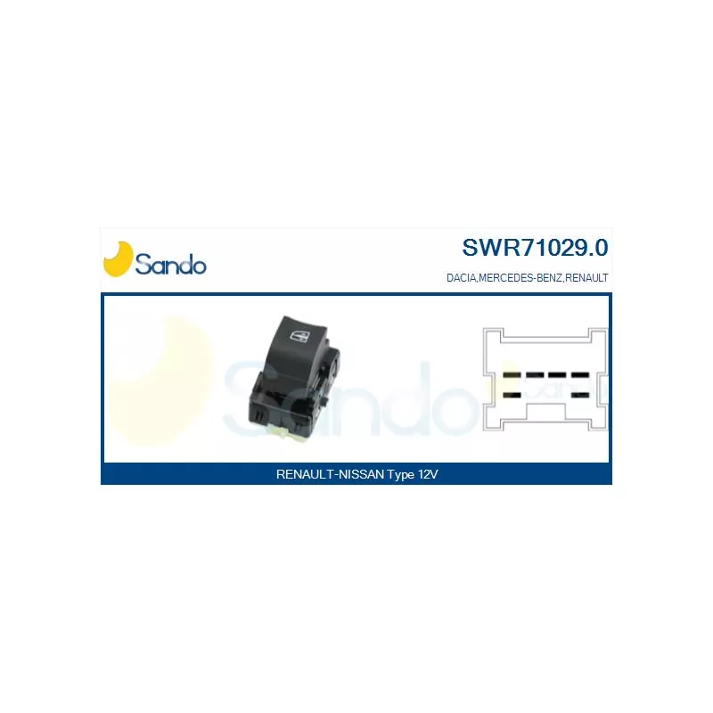 Interrupteur, lève-vitre SANDO SWR71029.0