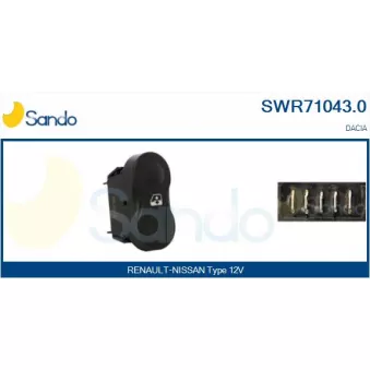 Interrupteur, lève-vitre SANDO SWR71043.0