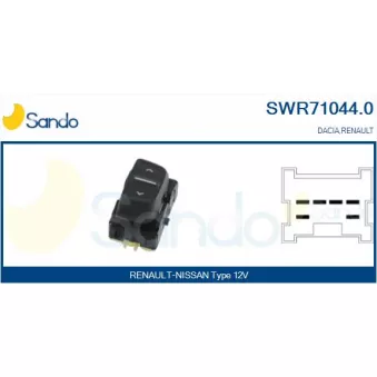 Interrupteur, lève-vitre SANDO SWR71044.0