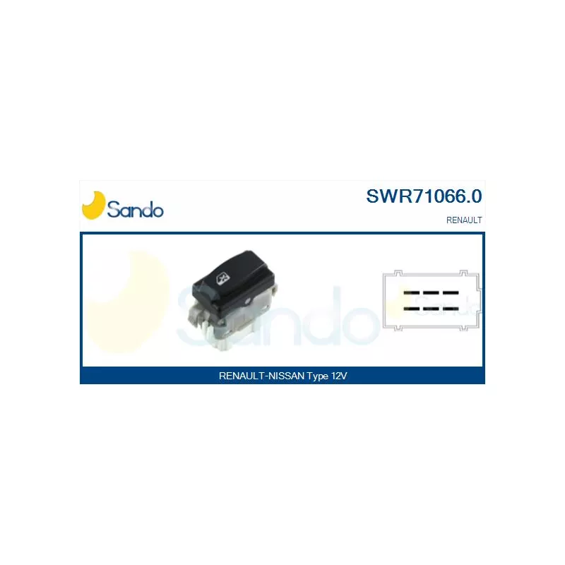 Interrupteur, lève-vitre SANDO SWR71066.0