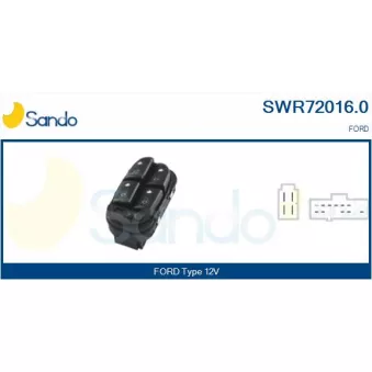 Interrupteur, lève-vitre SANDO SWR72016.0