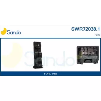 Interrupteur, lève-vitre SANDO SWR72038.1