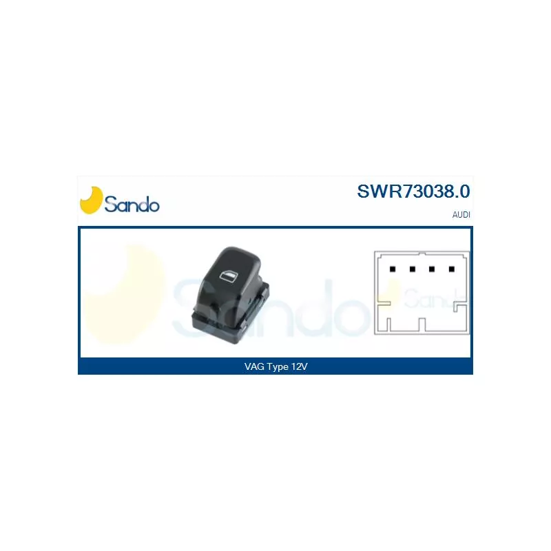 Interrupteur, lève-vitre SANDO SWR73038.0