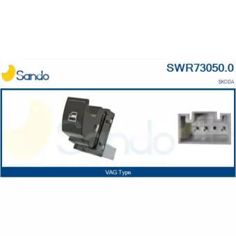 Interrupteur, lève-vitre avant droit SANDO SWR73050.0