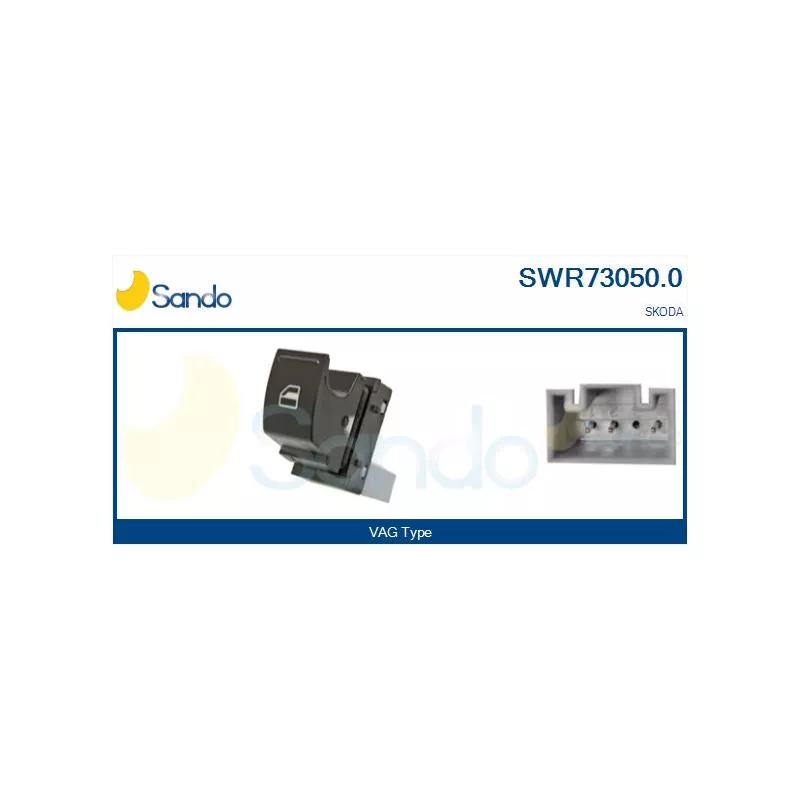 Interrupteur, lève-vitre avant droit SANDO SWR73050.0