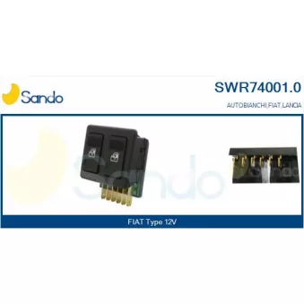 Interrupteur, lève-vitre SANDO SWR74001.0