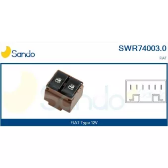 Interrupteur, lève-vitre SANDO SWR74003.0