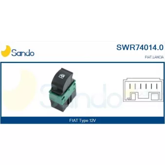 Interrupteur, lève-vitre SANDO SWR74014.0
