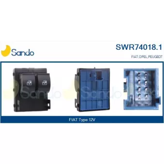 Interrupteur, lève-vitre SANDO SWR74018.1