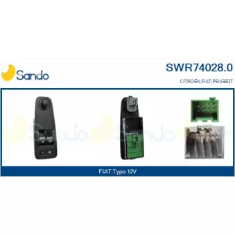 Interrupteur, lève-vitre SANDO SWR74028.0