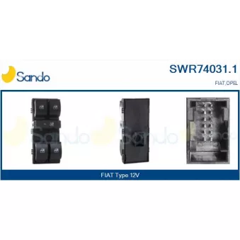 Interrupteur, lève-vitre SANDO SWR74031.1