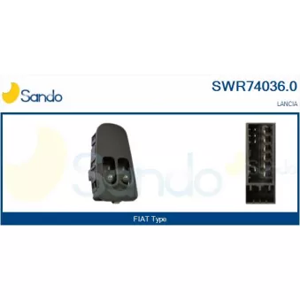 Interrupteur, lève-vitre avant gauche SANDO SWR74036.0