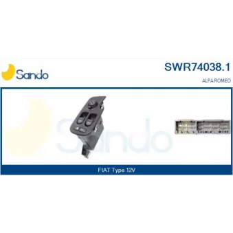 Interrupteur, lève-vitre SANDO SWR74038.1