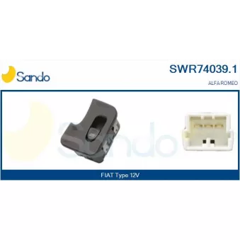 Interrupteur, lève-vitre SANDO SWR74039.1