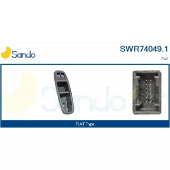 Interrupteur, lève-vitre avant gauche SANDO SWR74049.1