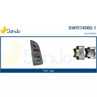 Interrupteur, lève-vitre avant gauche SANDO SWR74060.1