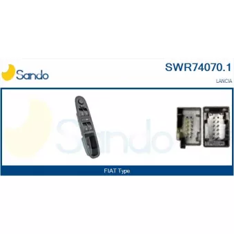 Interrupteur, lève-vitre avant gauche SANDO SWR74070.1